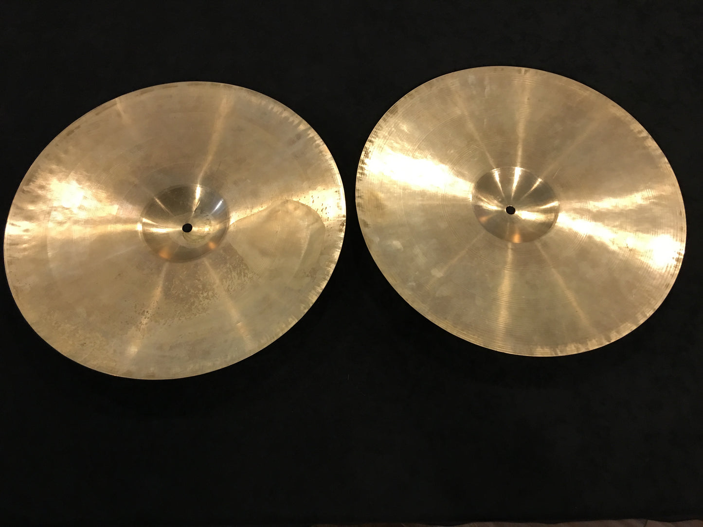 15" Italian Zanchi F&F Vibra Hi Hat Cymbal Pair UFIP 786/826g #498