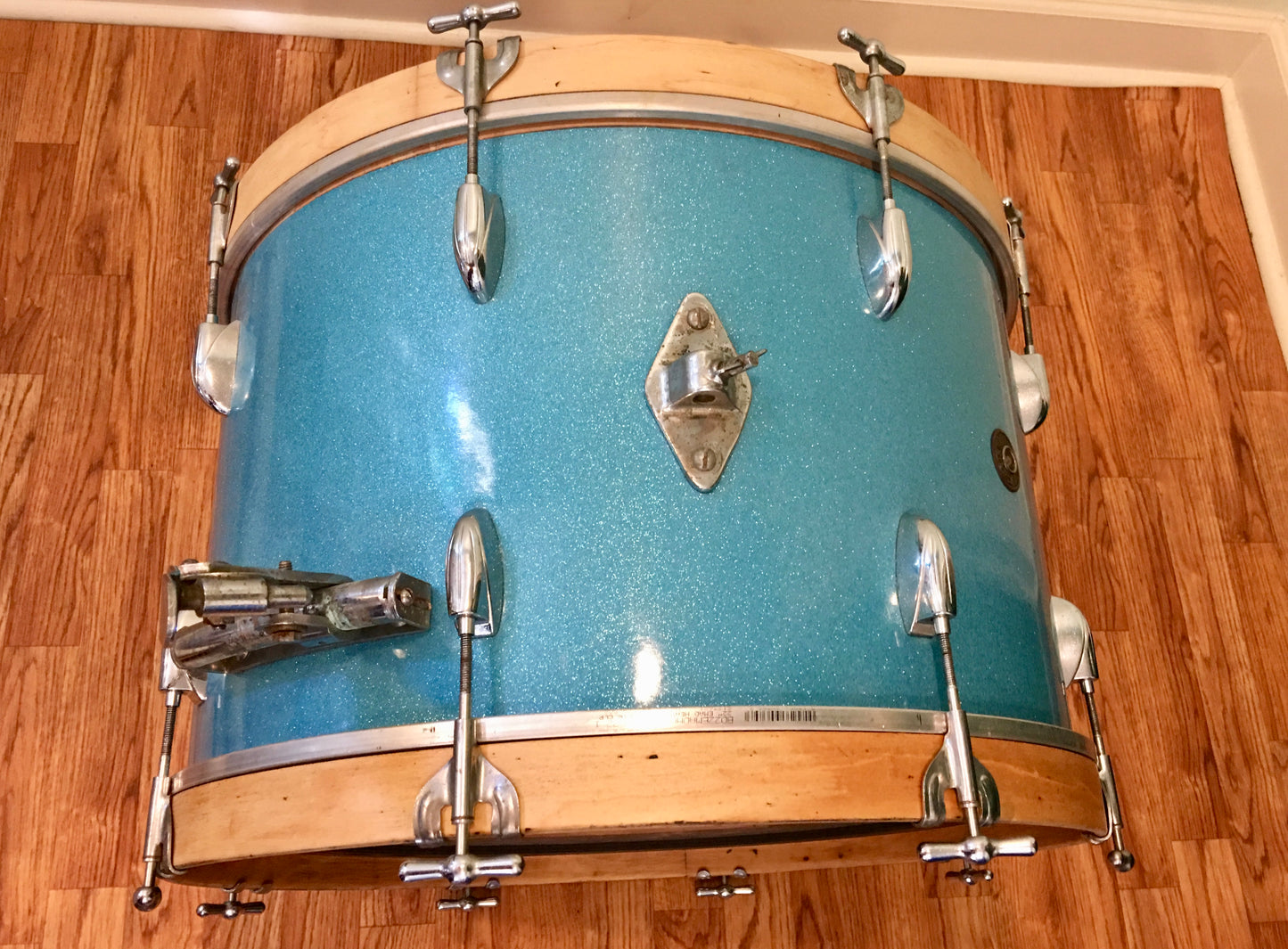1952 Gretsch 14"x22" Round Badge "Name Band" 3 Ply Bass Drum