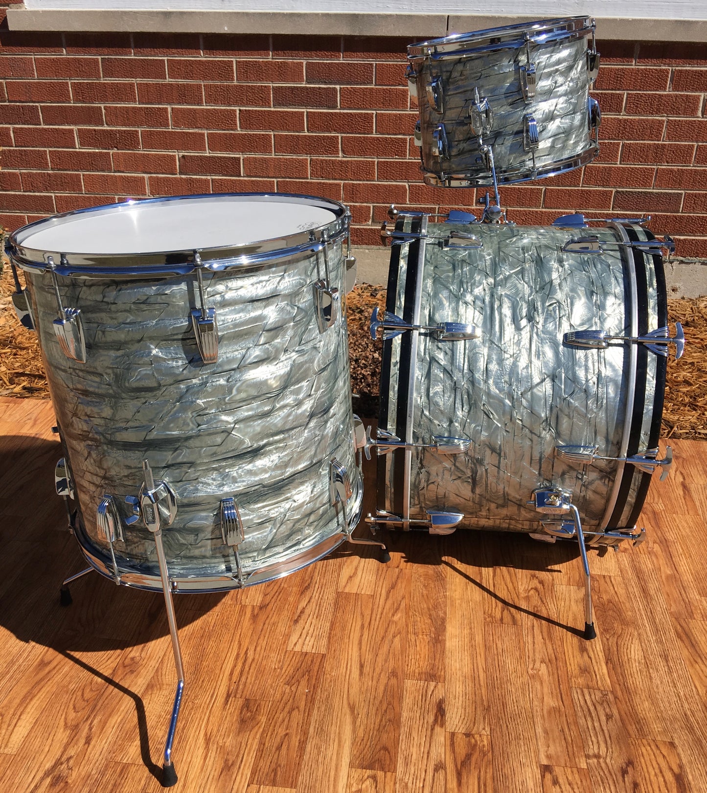 1967 Ludwig Sky Blue Pearl Super Classic Drum Set 100% Original
