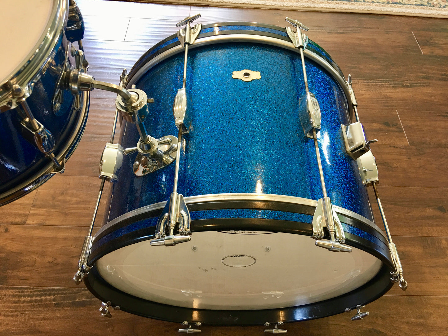 1960s Camco Oaklawn Blue Sparkle Tuxedo Eddie Knight Drum Set