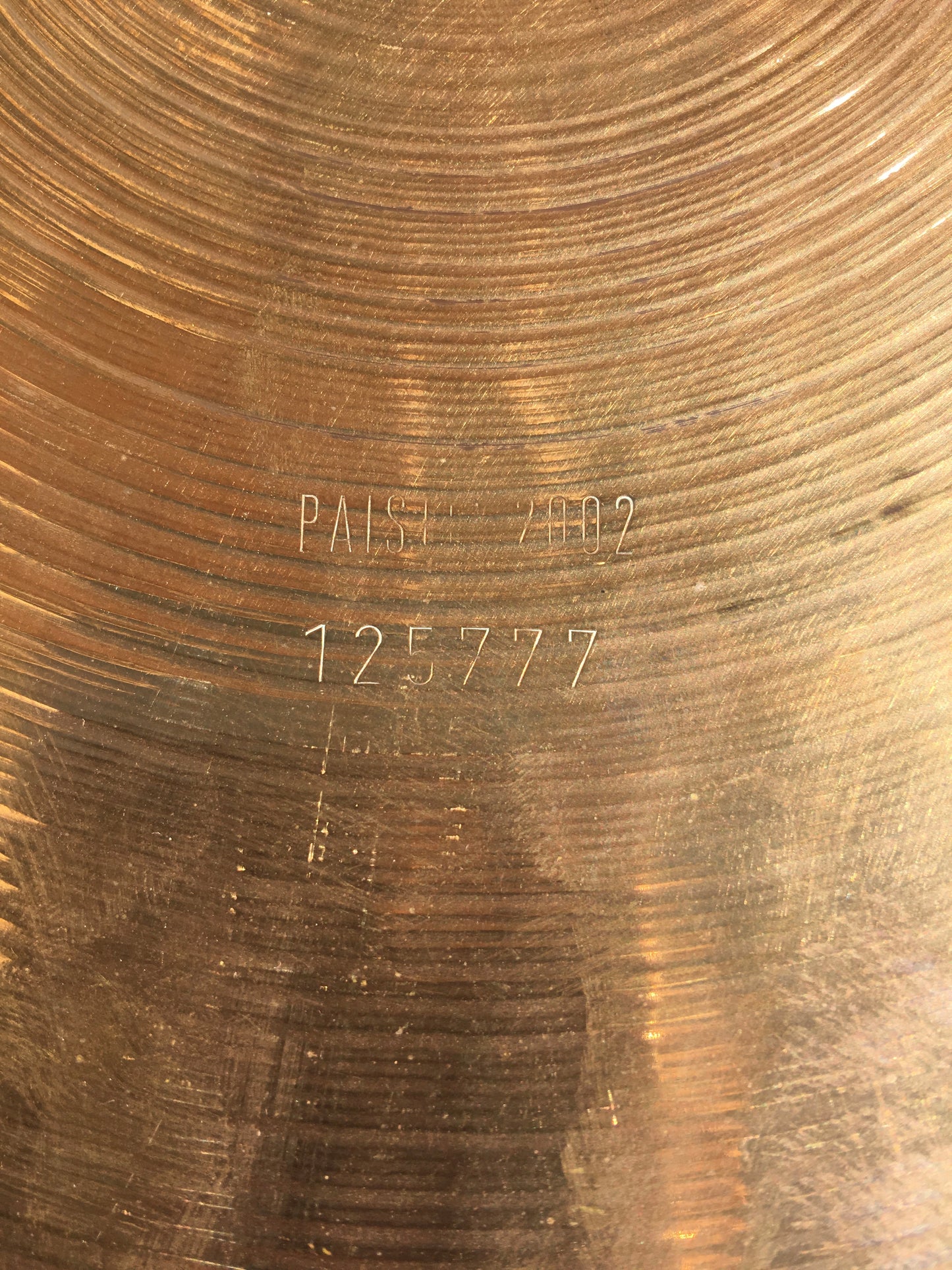 Vintage 1981 18" Paiste Flat Ride 2002 Red Label Cymbal 1580g