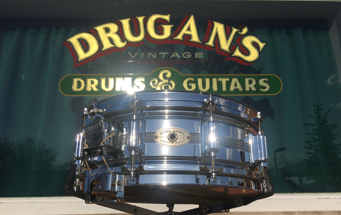 1960s Rogers Dyna-Sonic Script Logo Snare Drum 5"x14" Brass Shell