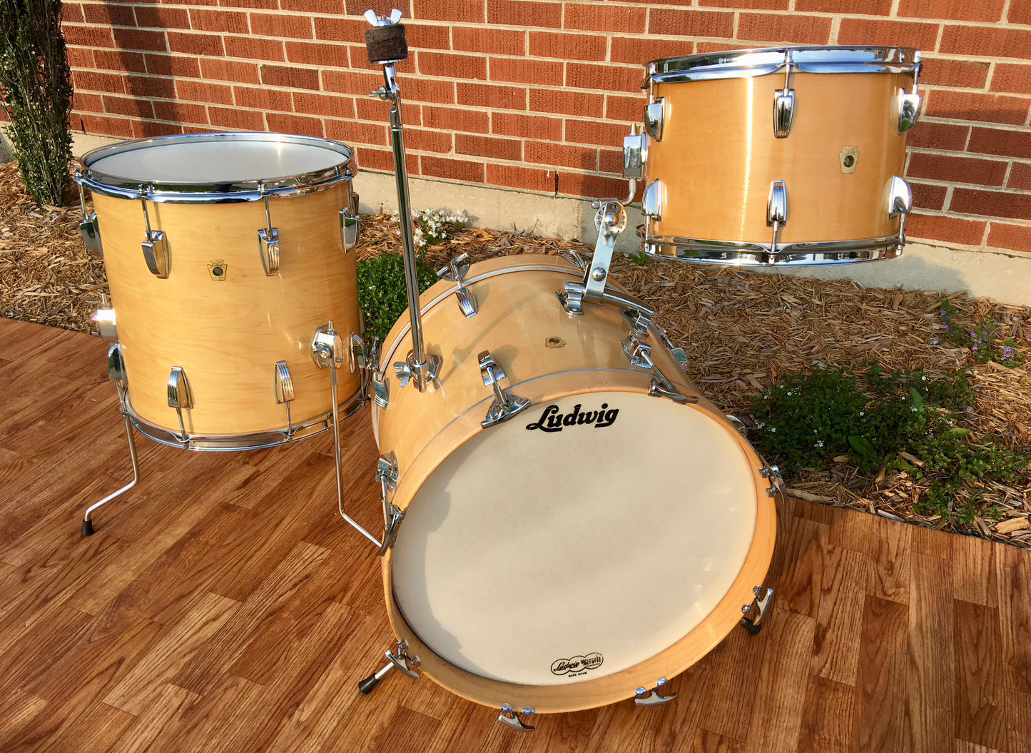 1967 Ludwig Thermo-Gloss Natural Maple Bop Drum Set 18/12/14