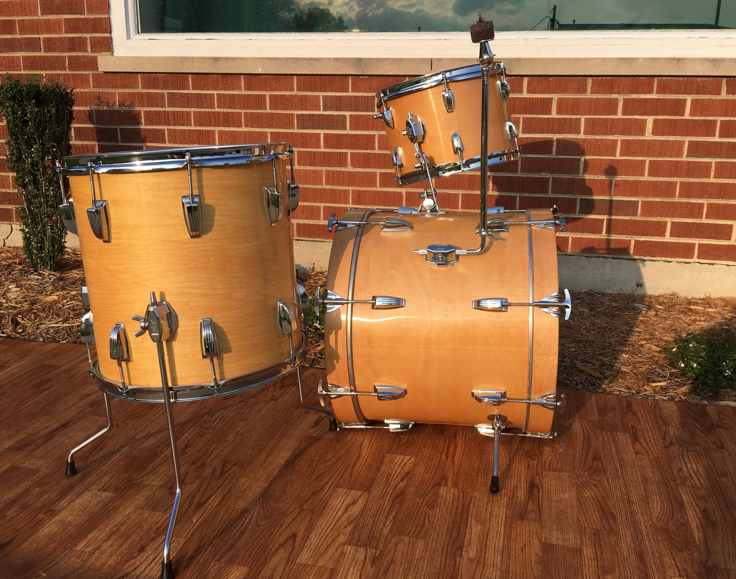 1967 Ludwig Thermo-Gloss Natural Maple Bop Drum Set 18/12/14