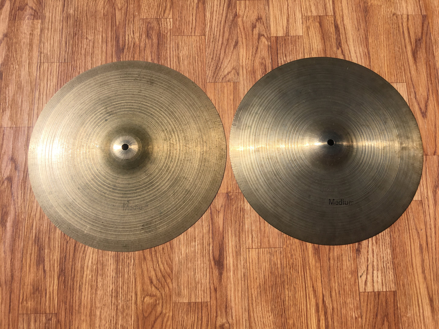 14" 1960s UFIP Hi Hat Cymbals Made In Italy 726/728g #513