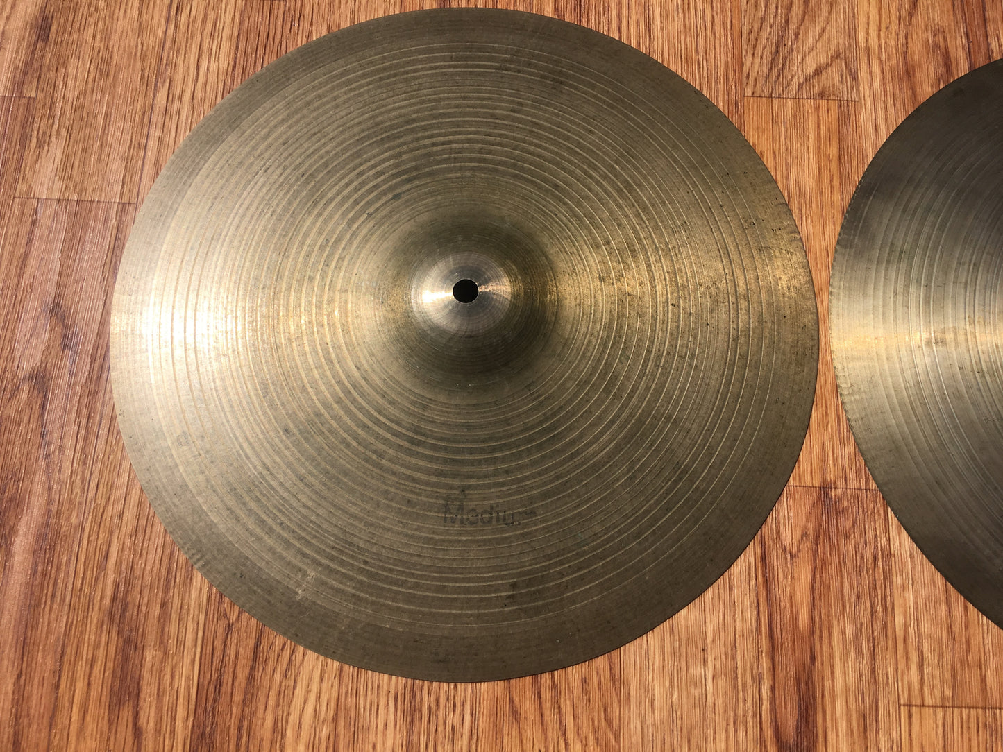 14" 1960s UFIP Hi Hat Cymbals Made In Italy 726/728g #513