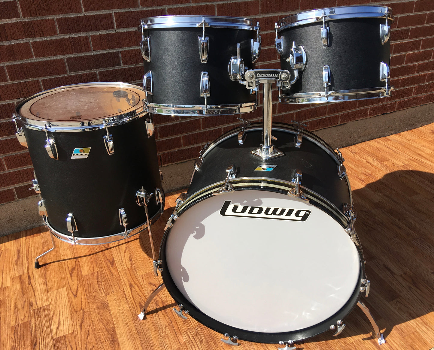 1970 Ludwig Black Panther Hollywood Drum Set