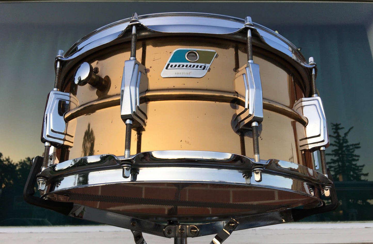 Rare Vintage 1979/80 Ludwig 6.5"x14" Smooth Bronze/Brass "B" Stamp Snare Drum