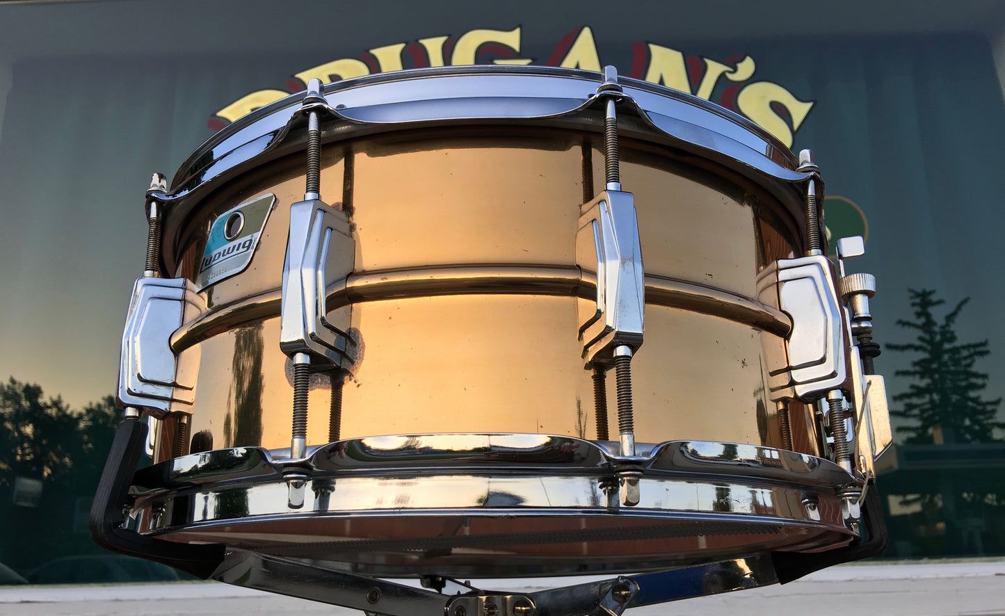 Rare Vintage 1979/80 Ludwig 6.5"x14" Smooth Bronze/Brass "B" Stamp Snare Drum