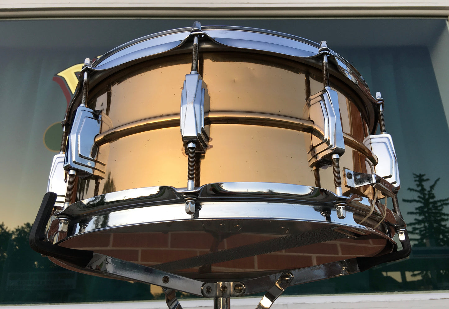 Rare Vintage 1979/80 Ludwig 6.5"x14" Smooth Bronze/Brass "B" Stamp Snare Drum