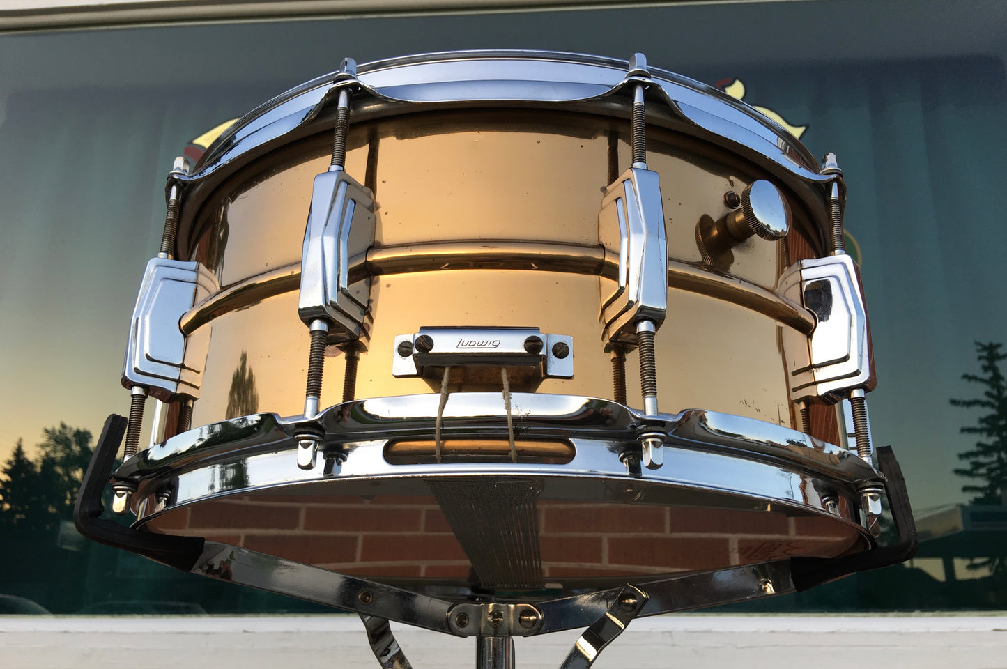 Rare Vintage 1979/80 Ludwig 6.5"x14" Smooth Bronze/Brass "B" Stamp Snare Drum