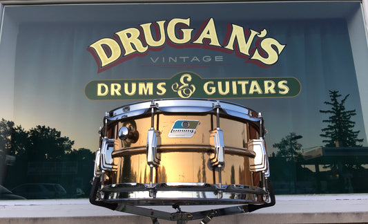 Rare Vintage 1979/80 Ludwig 6.5"x14" Smooth Bronze/Brass "B" Stamp Snare Drum