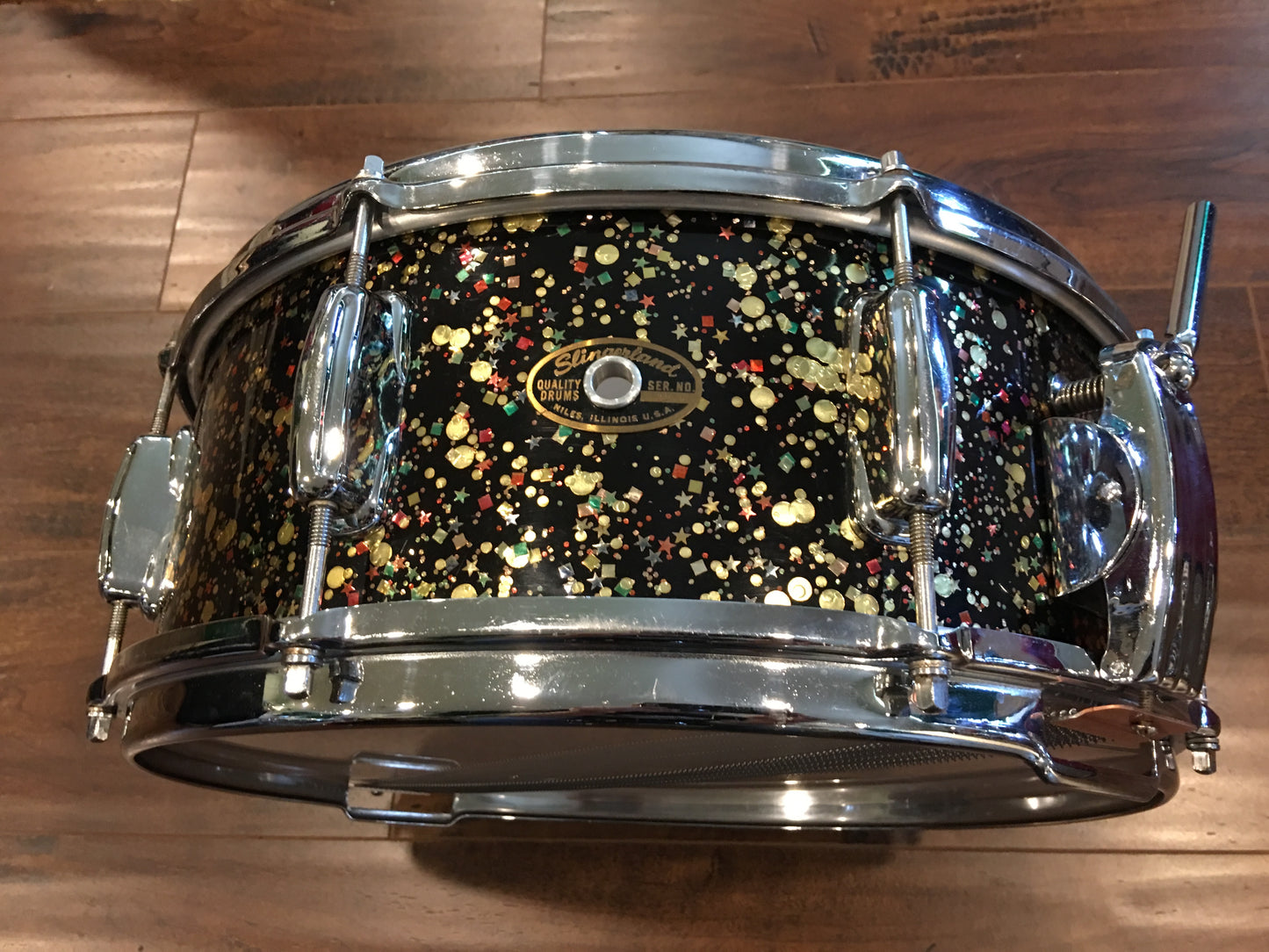1962 Slingerland Mardi Gras Radio King Super Gene Krupa 5.5x14 Solid Shell Snare Drum