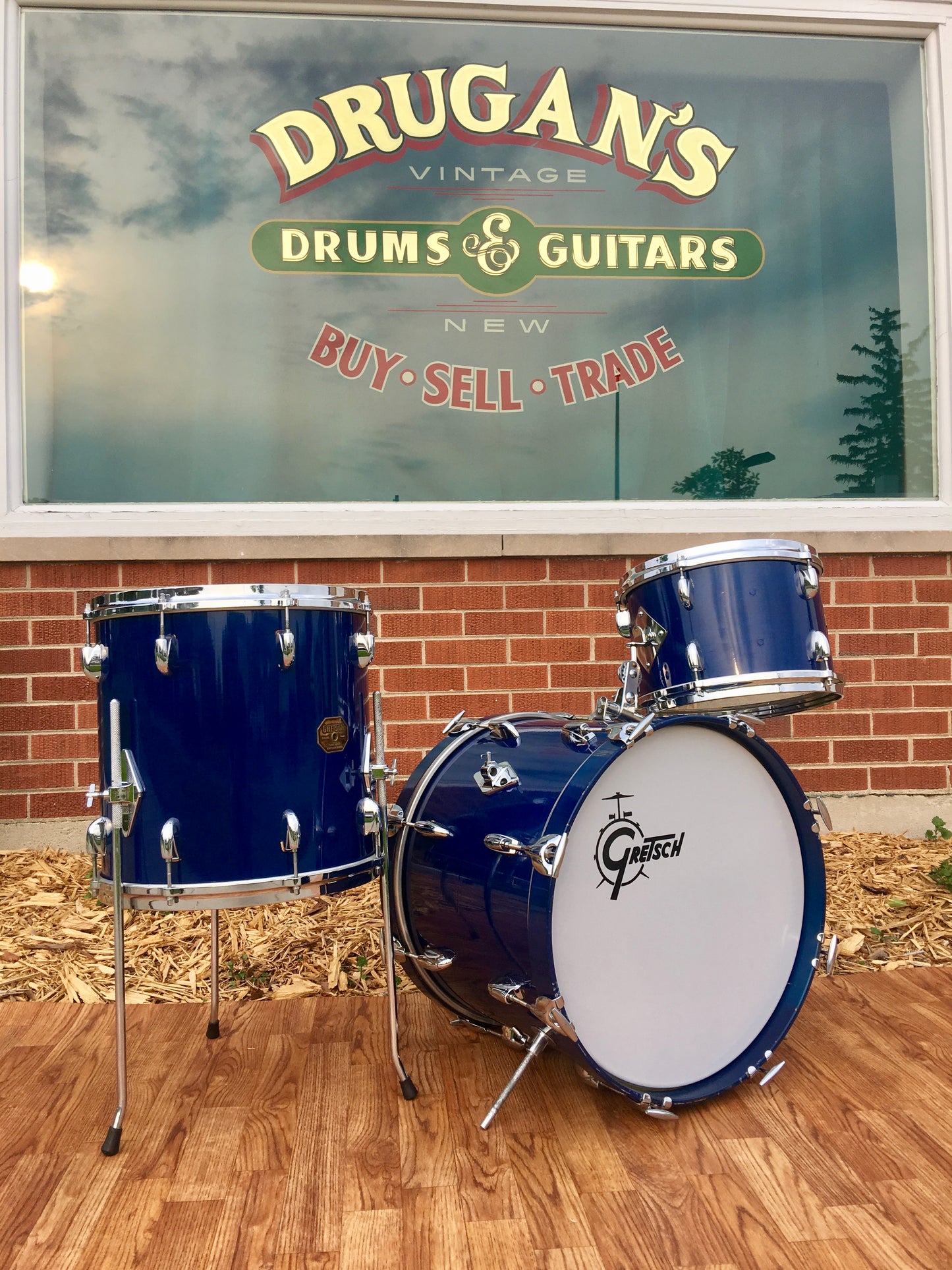 Gretsch Bop Set Blue Stop Sign Badge