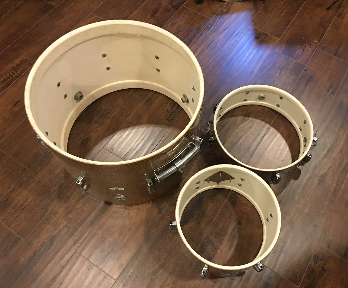 1961-62 Camco Oaklawn Peacock Pearl Sparkle "New Tuxedo Outfit" Drum Set