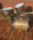 1961-62 Camco Oaklawn Peacock Pearl Sparkle "New Tuxedo Outfit" Drum Set