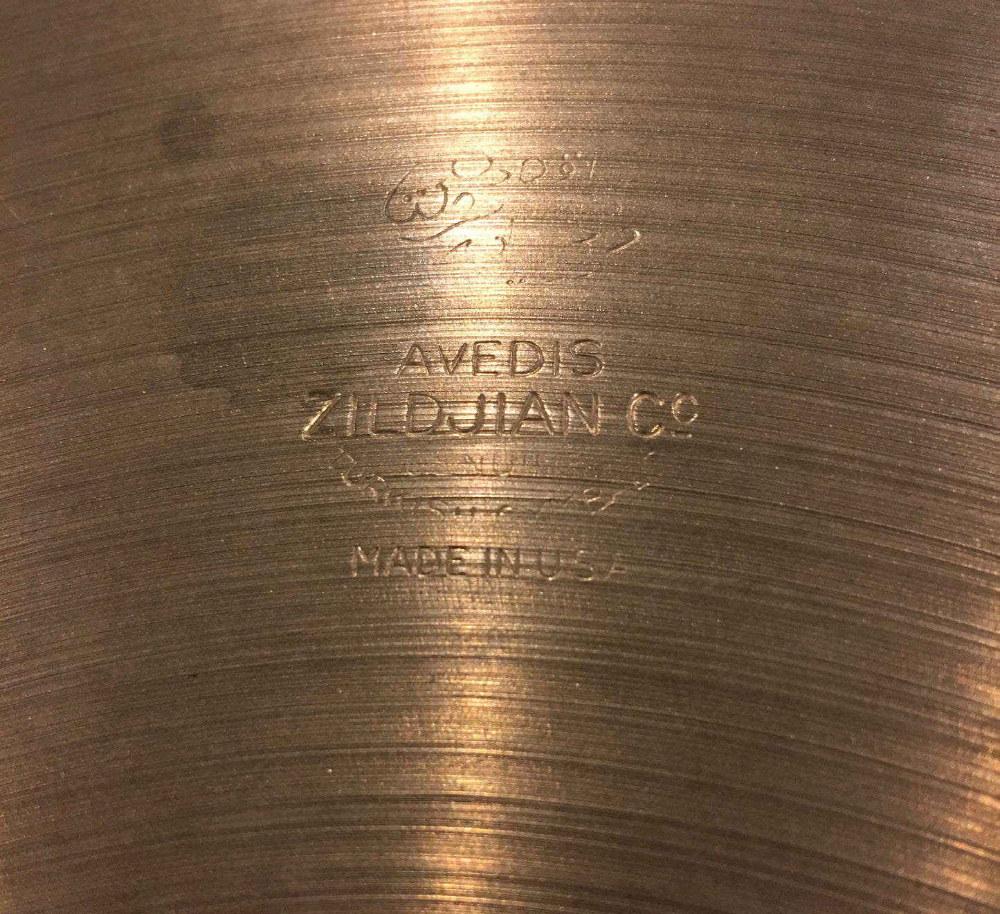 14" Early 1950s Zildjian A Trans Stamp Hi Hat Cymbal Pair 728/732g #519