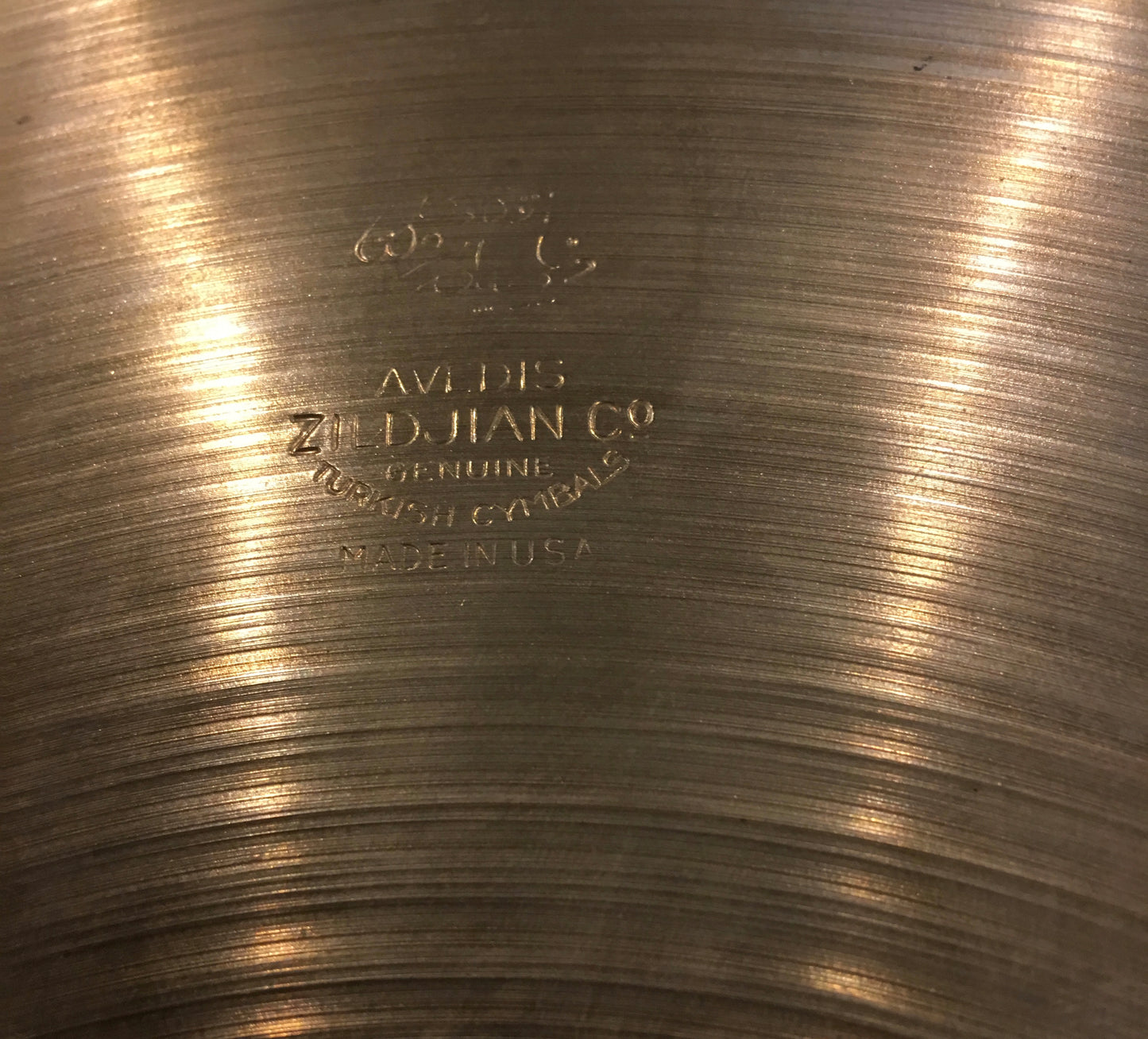 14" Early 1950s Zildjian A Trans Stamp Hi Hat Cymbal Pair 728/732g #519