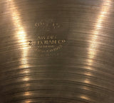 14" Early 1950s Zildjian A Trans Stamp Hi Hat Cymbal Pair 728/732g #519