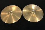 14" Early 1950s Zildjian A Trans Stamp Hi Hat Cymbal Pair 728/732g #519