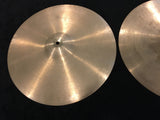 14" Early 1950s Zildjian A Trans Stamp Hi Hat Cymbal Pair 728/732g #519