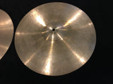 14" Early 1950s Zildjian A Trans Stamp Hi Hat Cymbal Pair 728/732g #519
