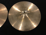 14" Early 1950s Zildjian A Trans Stamp Hi Hat Cymbal Pair 728/732g #519