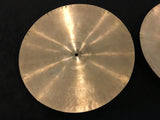 14" Early 1950s Zildjian A Trans Stamp Hi Hat Cymbal Pair 728/732g #519