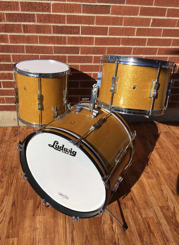 Ludwig Club Date Drum Set Gold Sparkle Drugan's Drums & Guitars