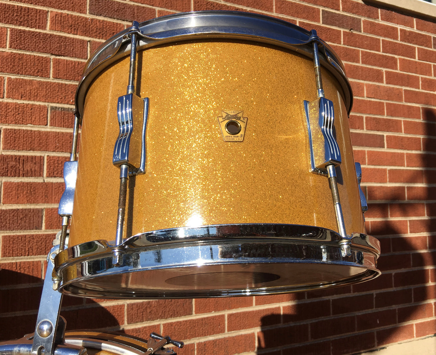 Ludwig Club Date Drum Set Gold Sparkle