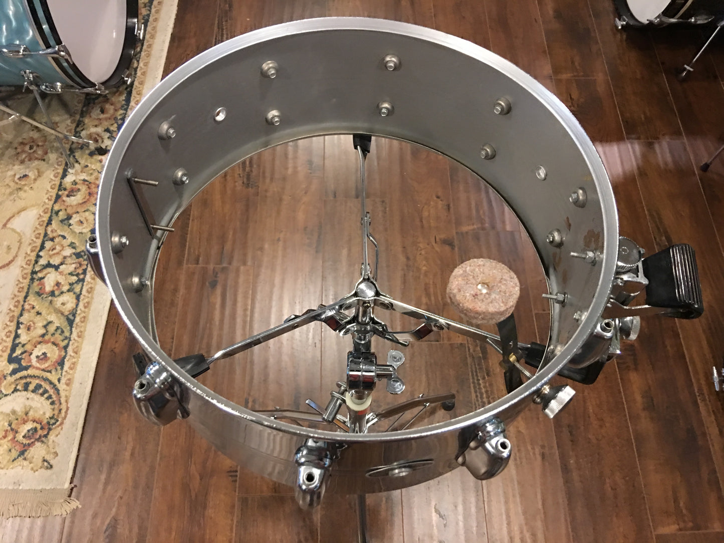 Slingerland 100 Series 5.5x14 Chrome Over Brass 10 Lug Slapshot No.192 Snare Drum