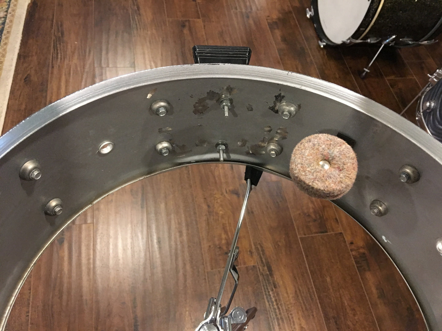 Slingerland 100 Series 5.5x14 Chrome Over Brass 10 Lug Slapshot No.192 Snare Drum
