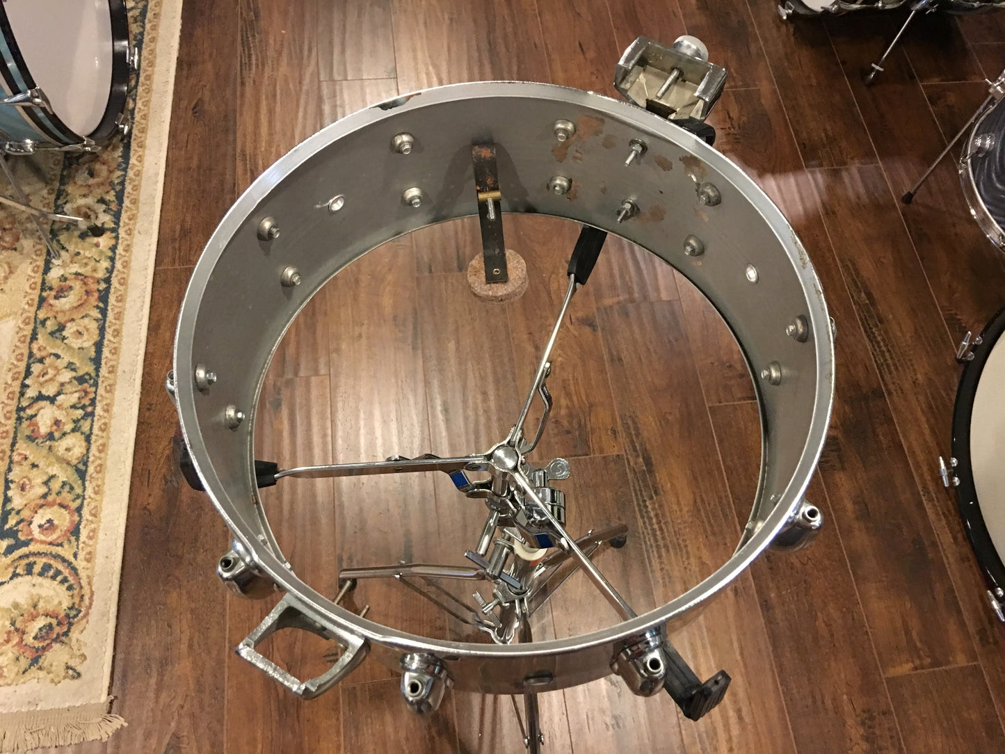 Slingerland 100 Series 5.5x14 Chrome Over Brass 10 Lug Slapshot No.192 Snare Drum