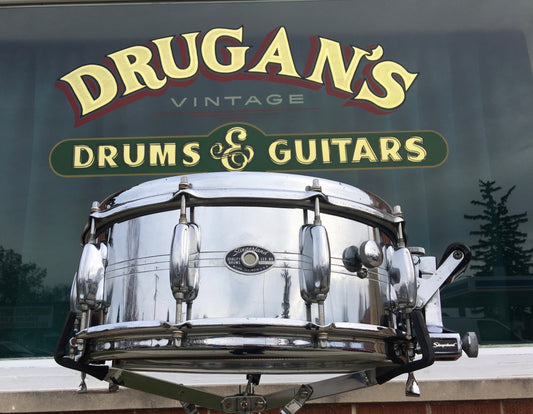 Slingerland 100 Series 5.5x14 Chrome Over Brass 10 Lug Slapshot No. 192 Snare Drum