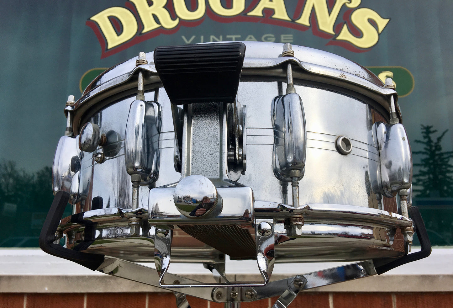Slingerland 100 Series 5.5x14 Chrome Over Brass 10 Lug Slapshot No.192 Snare Drum