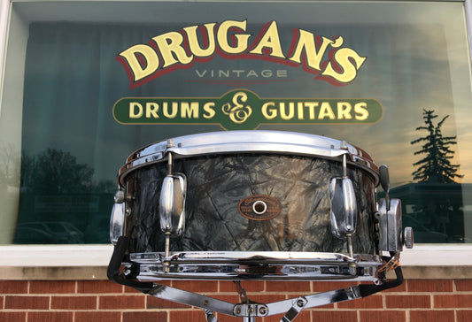 1960's Slingerland 5.5x14 Snare Drum - Black Dimond Pearl 6 Lug