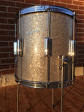 1960's Rogers 14x14 Tower Floor Tom Drum Silver Sparkle