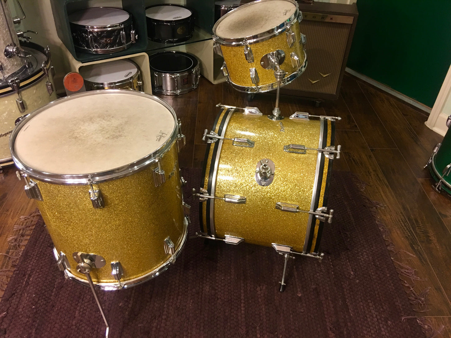 Rogers Gold Sparkle Glass Glitter Dayton