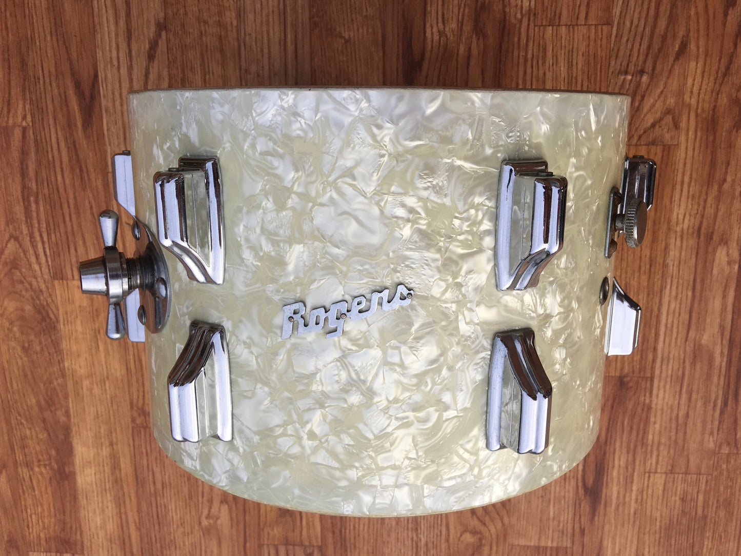 1960's Rogers Cleveland Holiday 8x12 White Marine Pearl Tom Drum