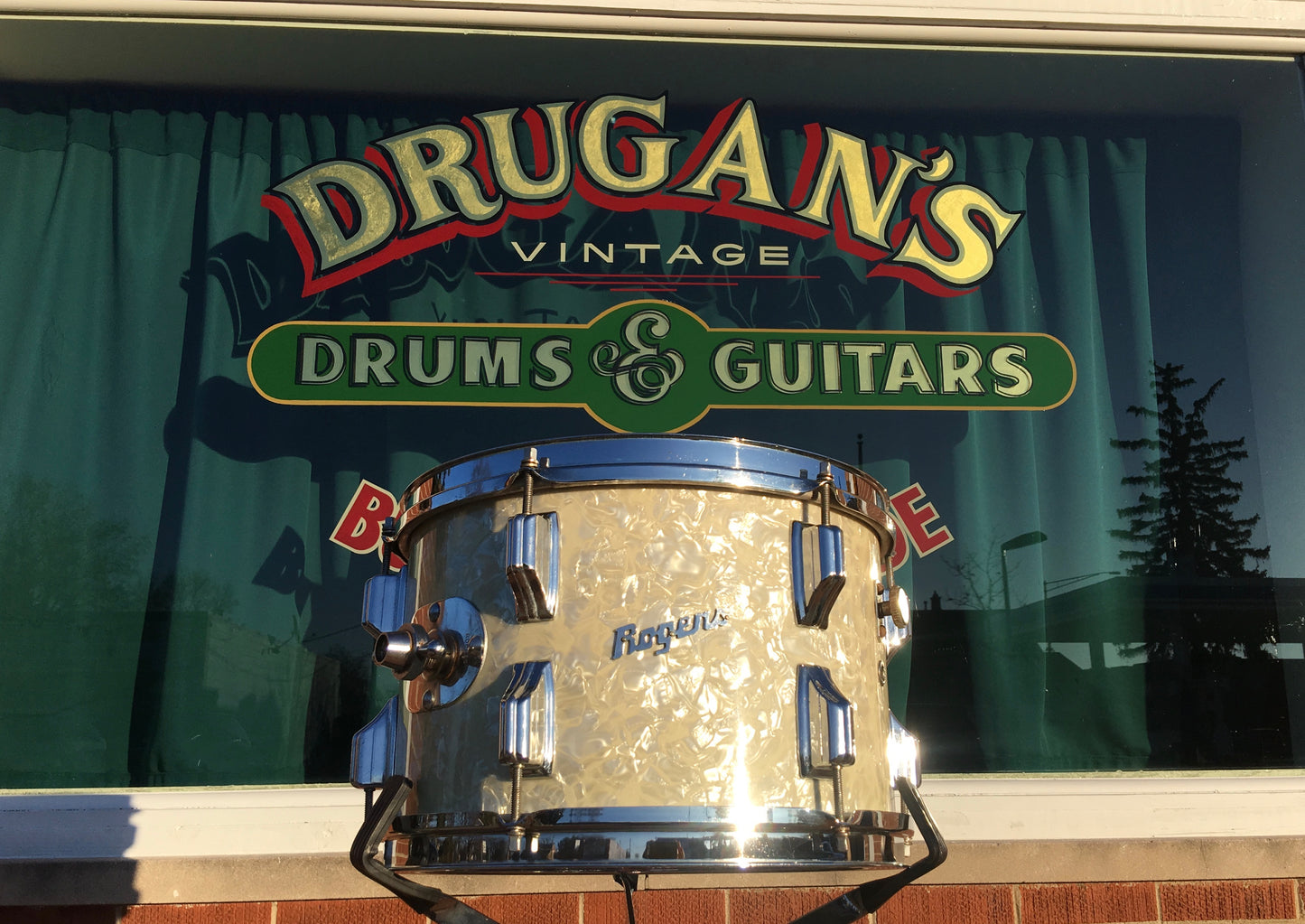 1960's Rogers Cleveland Holiday 8x12 White Marine Pearl Tom Drum