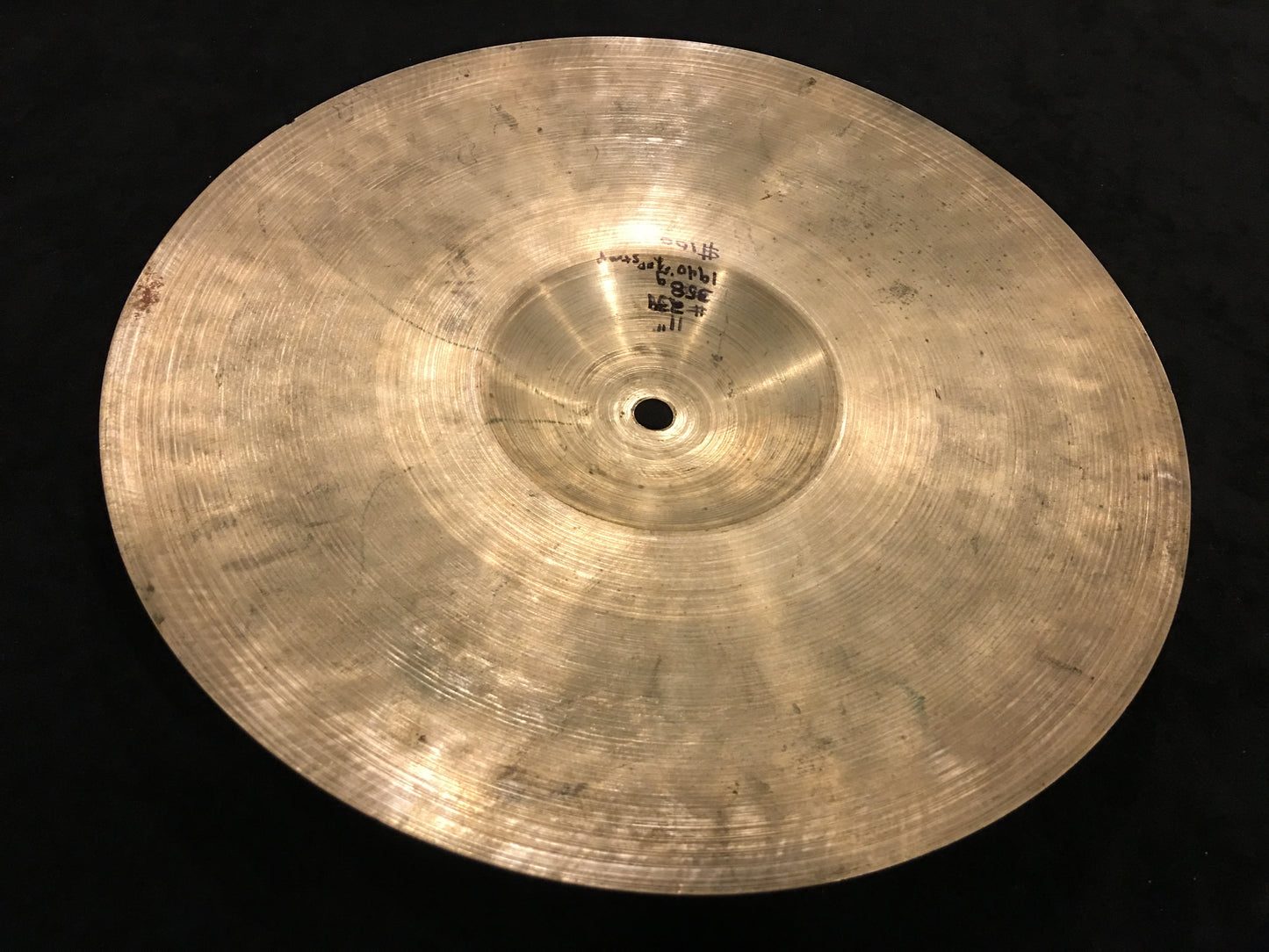 11" 1940's Zildjian A 2nd Stamp (Pre-Trans Stamp) Splash Crash Cymbal 358g #239