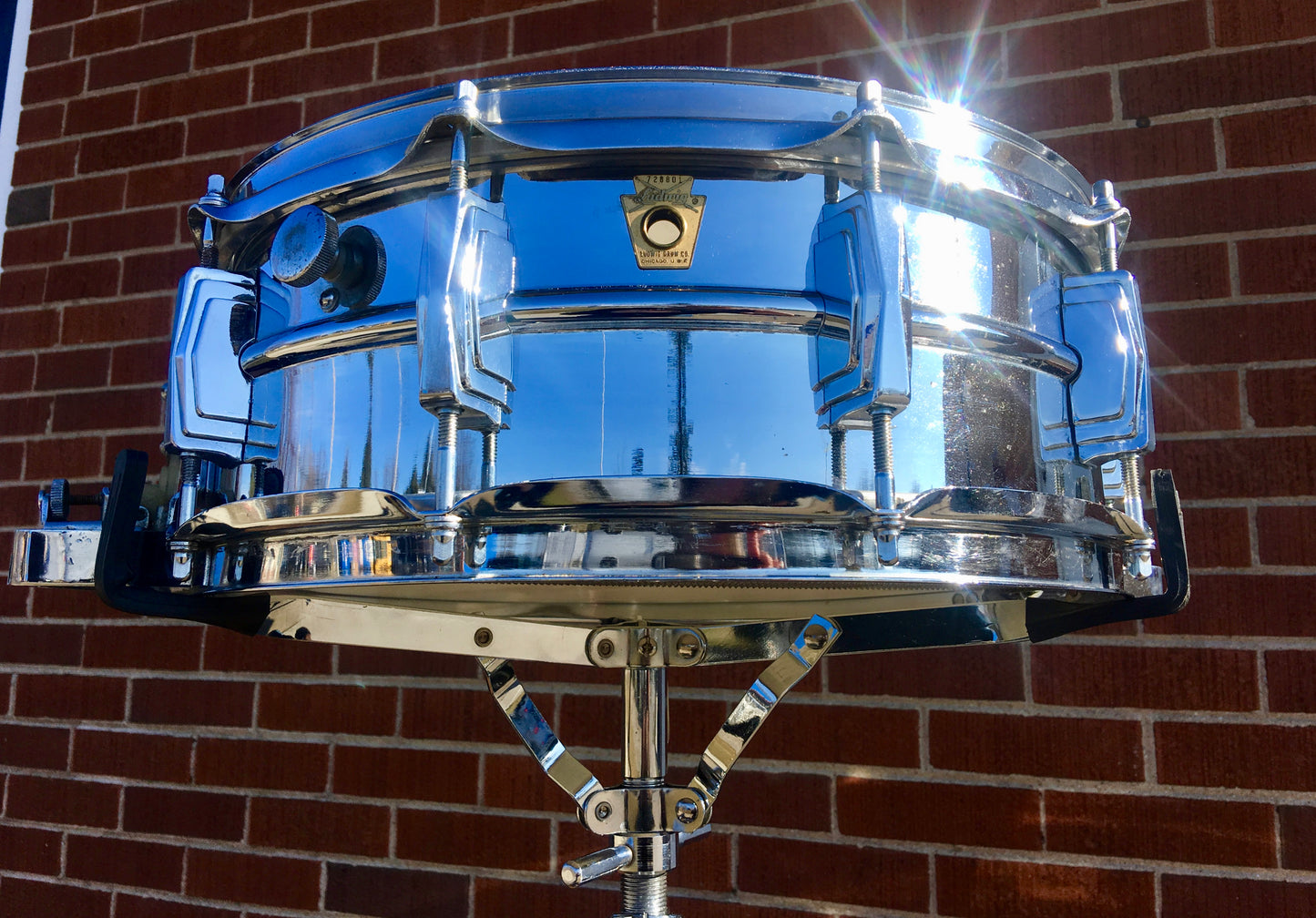 1960's Ludwig Super Sensitive Keystone Snare Drum 5x14