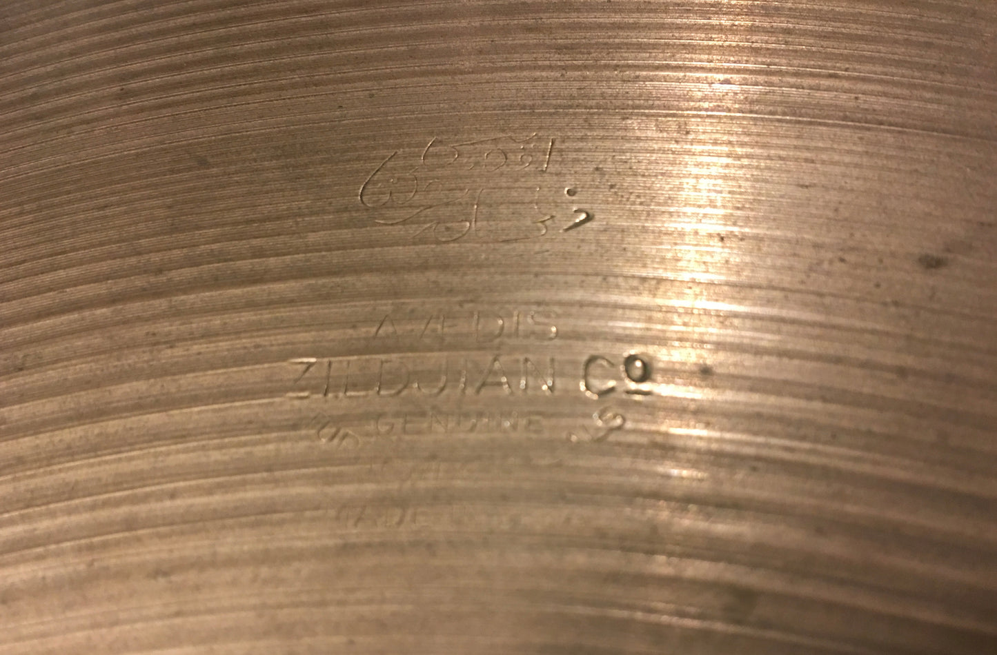 16" A Zildjian Trans Stamp Crash Cymbal 928g #57