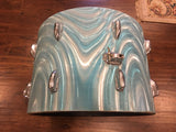 Vintage 1960's Slingerland 14x20 Green Satin Flame Pearl Bass Drum