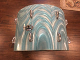 Vintage 1960's Slingerland 14x20 Green Satin Flame Pearl Bass Drum