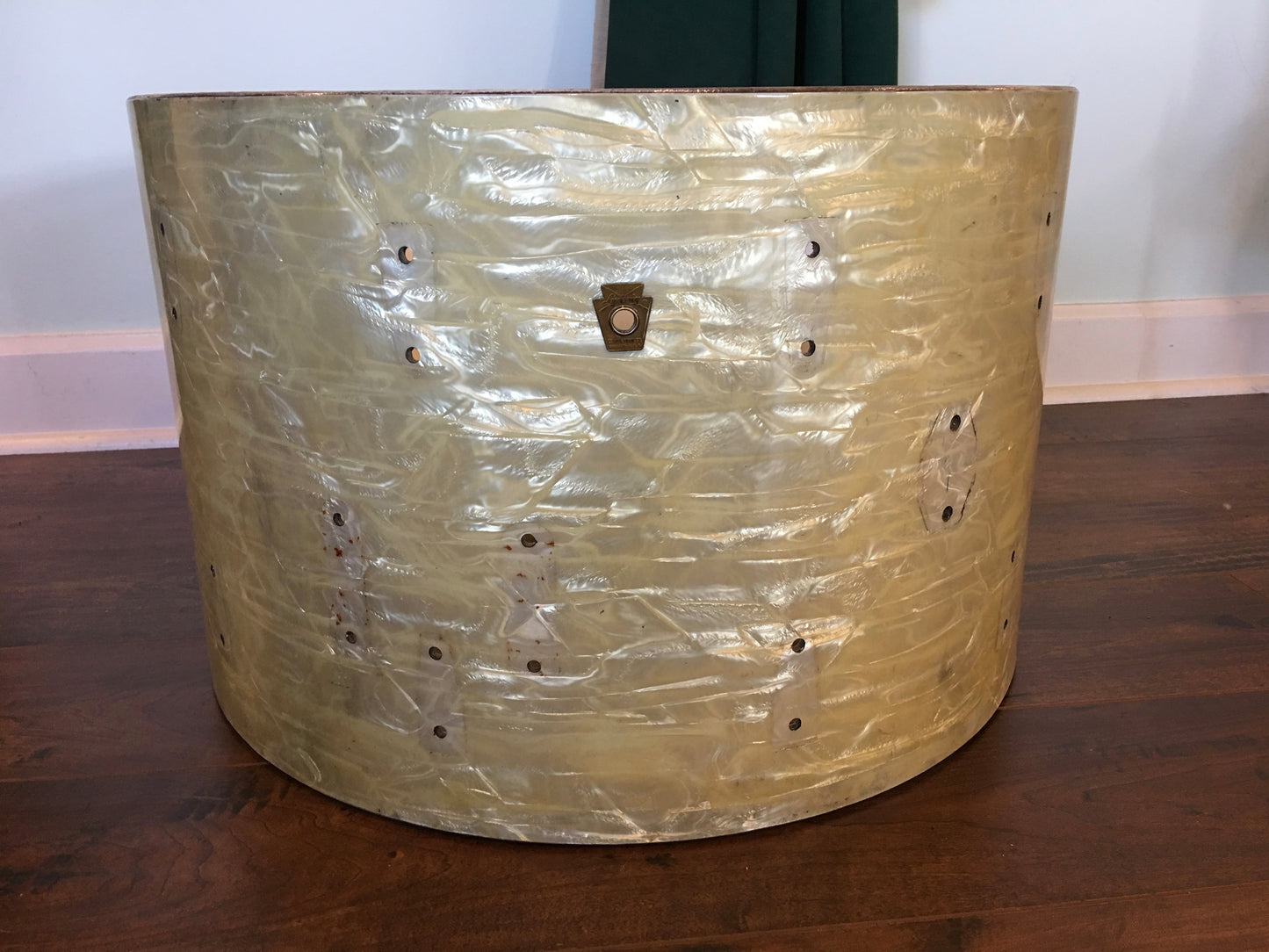 1960's Ludwig 14x22 Keystone Super Classic Bass Drum Shell White Marine Pearl