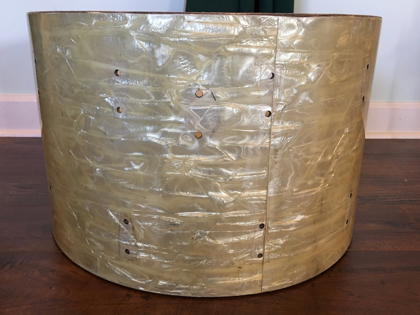 1960's Ludwig 14x22 Keystone Super Classic Bass Drum Shell White Marine Pearl