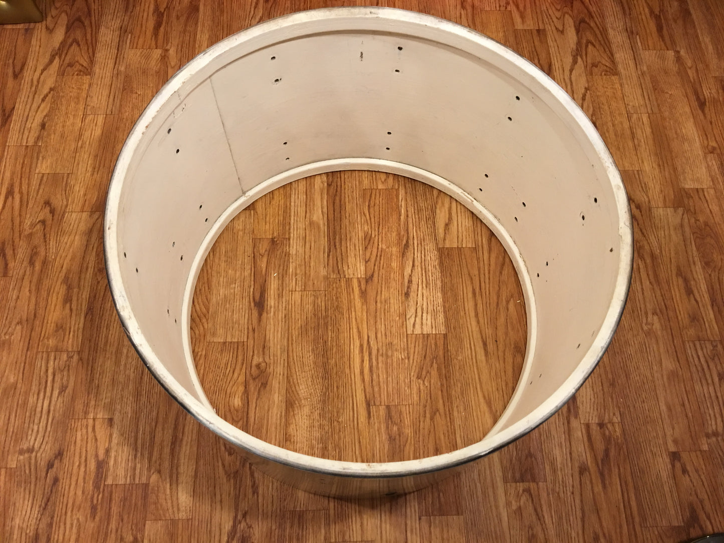 1960's Ludwig 14x22 Keystone Super Classic Bass Drum Shell White Marine Pearl