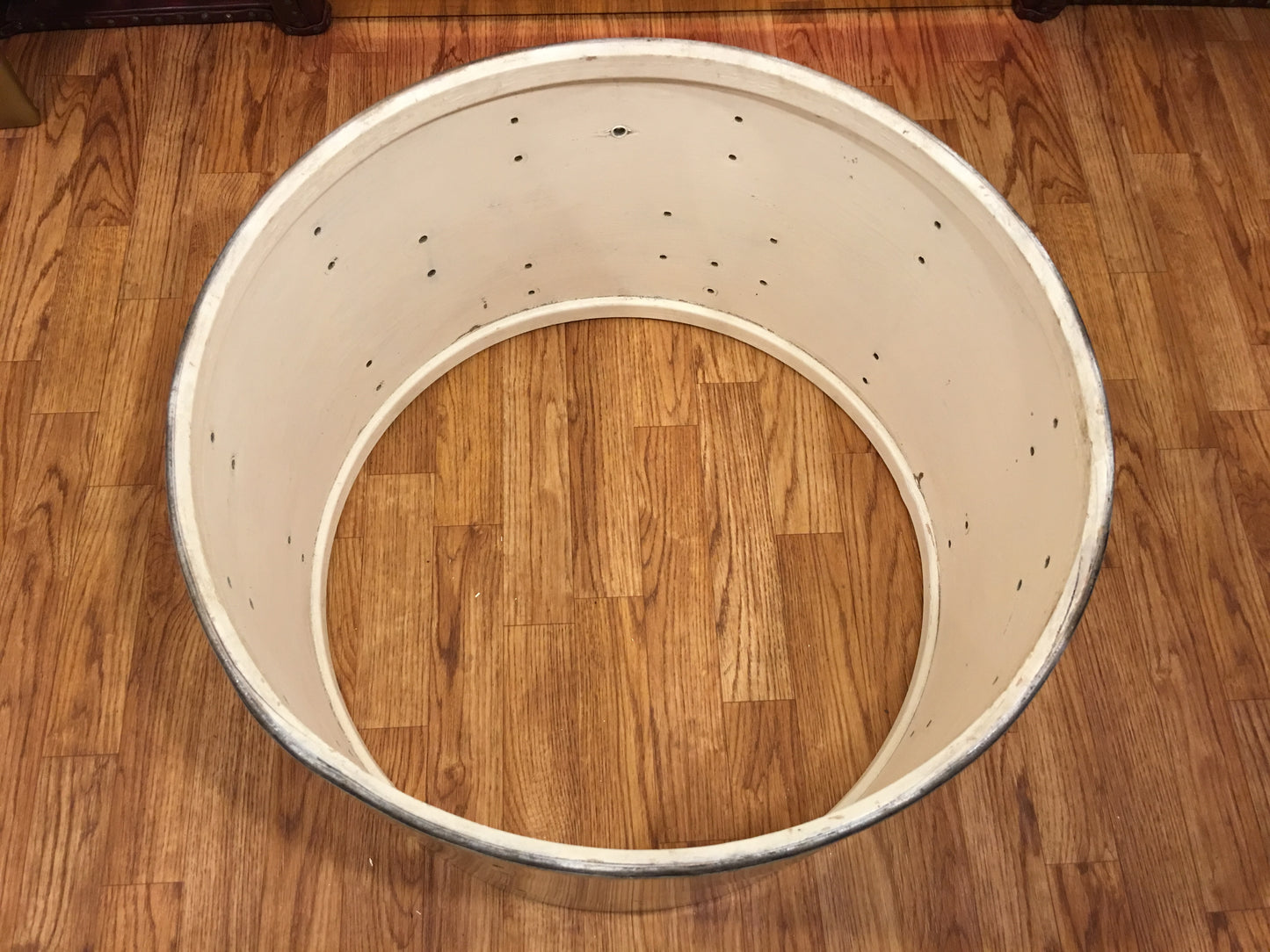 1960's Ludwig 14x22 Keystone Super Classic Bass Drum Shell White Marine Pearl