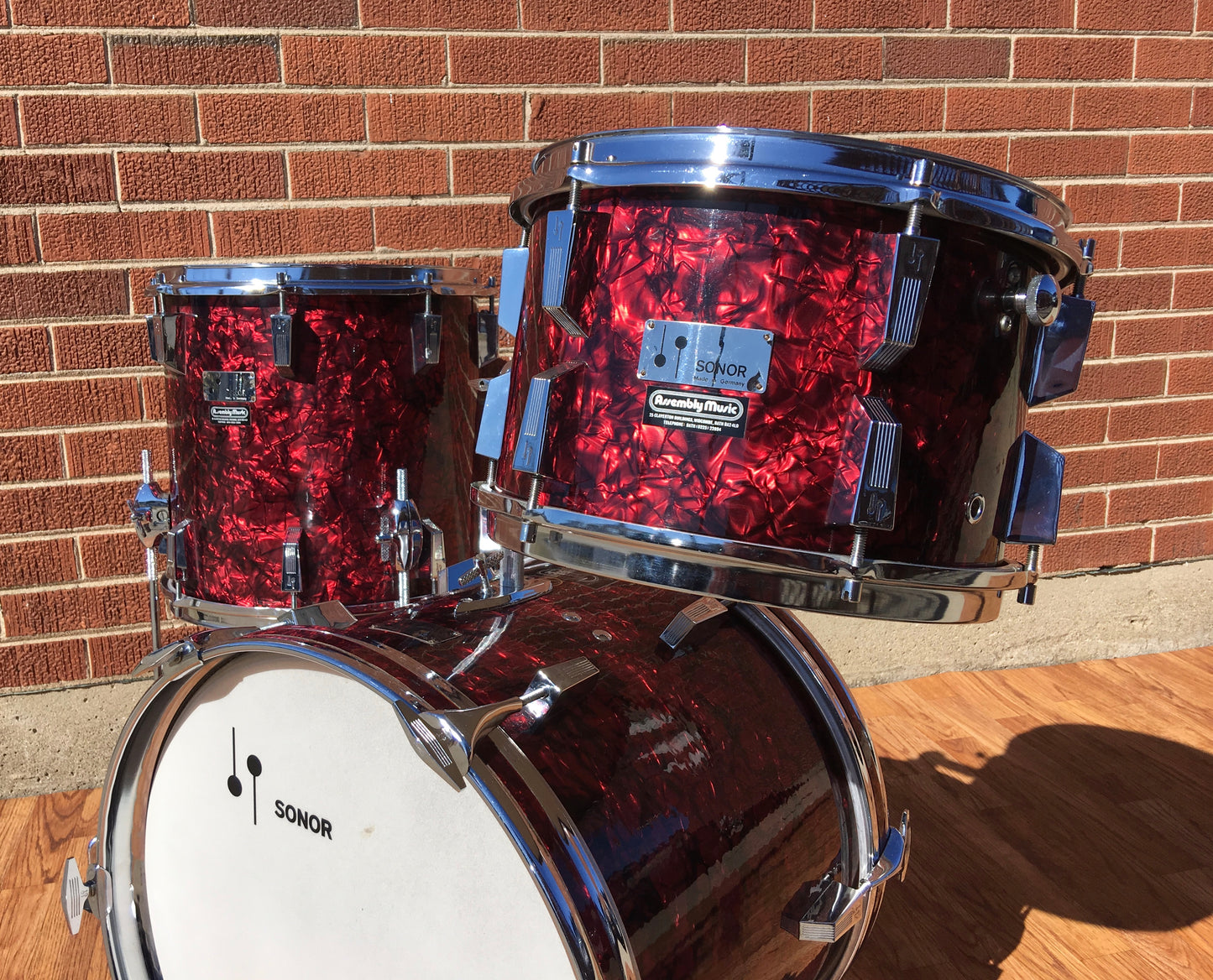1970's Sonor Phonic "Club Super Champion" Bop Set 18/12/14 Red Slate